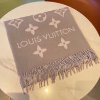 流行り廃りない ウール LV エセンシャル マフラー ルイ・ヴィトン スカーフ コピー グレー