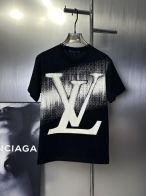 ルイ・ヴィトンtシャツコピー ブラック ダブル糸純綿生地 やわらかい 高品質