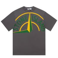 STONE ISLANDストーンアイランドｔシャツ偽物 半袖Tシャツ シンプル 100％綿 グレイ