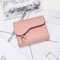 dior 1万以内スーパーコピー 三つ折りの財布 レザー シンプル 精巧 23年新作 大人気 ピンク