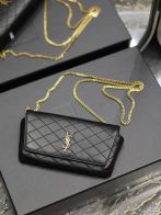 YSL2023新作 バッグ イヴサンローラン偽物 イタリア レザー チェーンバッグ ブラック