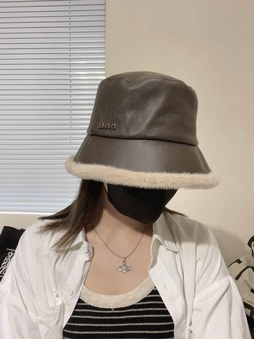 CHANEL2023新作 シャネルusaスーパーコピー レディース 帽子 レザー ファッション ブラウン