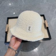 サンローラン2024新作コピーニット帽コットンホワイト高級ファッション可愛い
