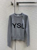 YSL サンローラントップスコピー セーター 秋冬トップス 温かい シンプル コットン 3色 グレイ