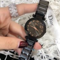 DIORクリスチャンディオールの時計激安通販 魅力アップ 薄いワッチ プレゼント ステンレス 4色 ブラック