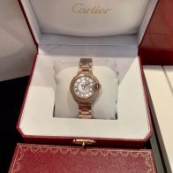 CARTIERカルティエ 腕時計 評価偽物 フランス 薄い腕時計 レザー レディース 新品 最新限定品 ゴールド