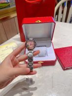 CARTIERカルティエみたいな時計偽物 フランス 薄い Cartier  腕時計 スチールバンド ピンク