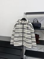 chanel シャネル偽ロゴｎ級品 アウター 23秋冬新品 ストライプのジップアップジャケット 柔らかい ホワイト