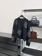 chanel シャネルと似たマークｎ級品 シャツ 柔らかい カメリアのラウンドネックセーター 純綿 長袖 ブラック  