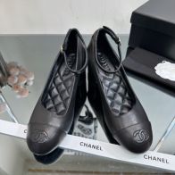 CHANELシャネル非売品偽物 ハイヒールシューズ レディース 靴 レザー 中厚底 歩きやすい ブラック