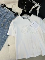 CHANELシャネルトップスｎ級品 柔らかい Ｔシャツ 立体的サザンカ 短袖 ホワイト