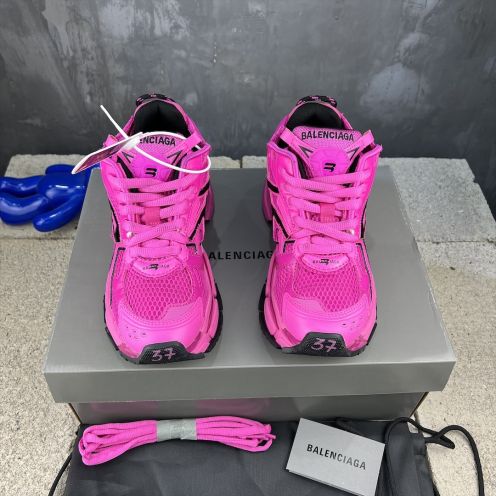 バレンシアガ靴のサイズ激安通販 BALENCIAGA スポーツ 防水 軽量 メンズシューズ 高級品 カラフル ピンク