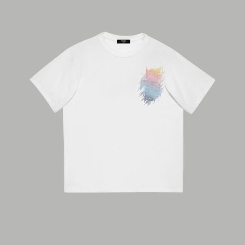 NEW圧倒的な新作fendi 布コピー 半袖Tシャツ  グラデーションカラーロゴ	