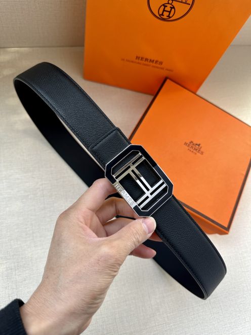 HERMES 限定品エルメスのベルトコピー メンズ ビジネス 紳士 プレゼント記念日 38mmサイズ ベルト ブラック