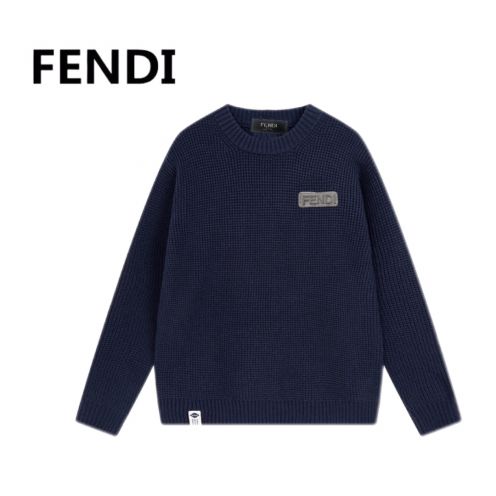 FENDIフェンディロゴマークスーパーコピー ゆったり長袖セーター 純綿 シンプル 暖かい ブルー
