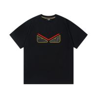 FENDIフェンディtシャツコピー 短袖シャツ 純綿トップス 通気性いい 23年新品 シンプル ブラック