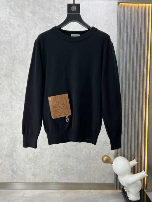 秋冬新品‼ロエベ 知恵袋ｎ級品 暖かい 純綿 長袖シャツ ファッション 激安 ブラック