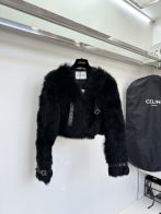 CELINEセリーヌ 品質偽物 高級品 羊皮 Vネック 可愛い 暖かい 3色可選 ブラック