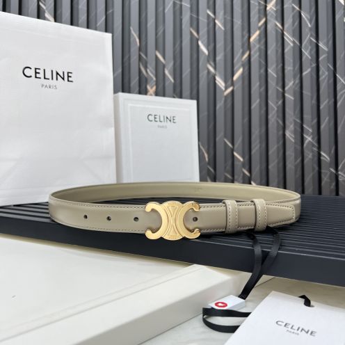 CELINEセリーヌ ベルトバッグ ナノ激安通販 牛革 ビジネス 激安品 ゴールドバックル グレイ