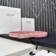 CELINEセリーヌ レシートスーパーコピー牛革 ビジネス 激安品 シルバーバックル ピンク