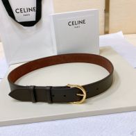 CELINEセリーヌ シリアルｎ級品 牛革 ビジネス カジュアル シンプル ゴールドバックル ブラック