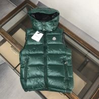 モンクレール ネット 本物激安通販 ダウンジャケット 暖かい カップルベスト 冬服 軽量 グリーン