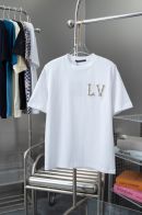 オシャレにお得100%新品ルイヴィトンの服偽物 LV 24早春新作のラウンドネック半袖Tシャツ