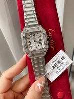 お勧め品‼腕時計カルティエ激安通販 キラキラ ダイヤモンド飾り ステンレス鋼 大人気ワッチ ホワイト
