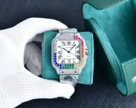 カルティエ 時計 知恵袋ｎ級品 腕時計 ステンレスバンド ワッチ カラフルダイヤモンド飾り ホワイト
