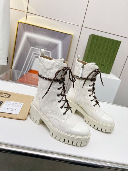 靴 グッチ激安通販 高品質 秋冬靴 ファッション レディースシューズ 3色可選 ホワイト