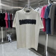 バレンシアガBALENCIAGA限定スーパーコピー半袖Tシャツコットンアンズ色柔らかい花柄レディースメンズ