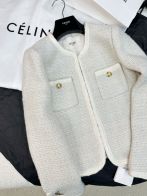 celine 上 着偽物 高級感 アウター おしゃれセーター 暖かい 柔らかい 品質保証 ホワイト
