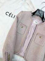 セリーヌ ニット ボーダー偽物 レディース コート おしゃれ 暖かい 優雅 品質保証 ピンク