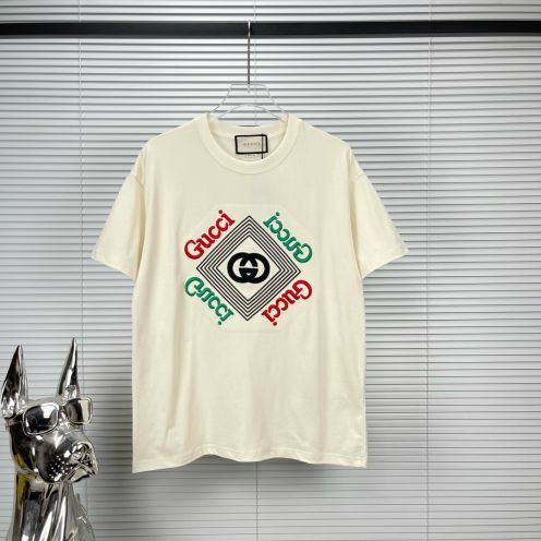 グッチGUCCI限定スーパーコピー半袖Tシャツコットンベージュ柔らかい花柄ふわふわ