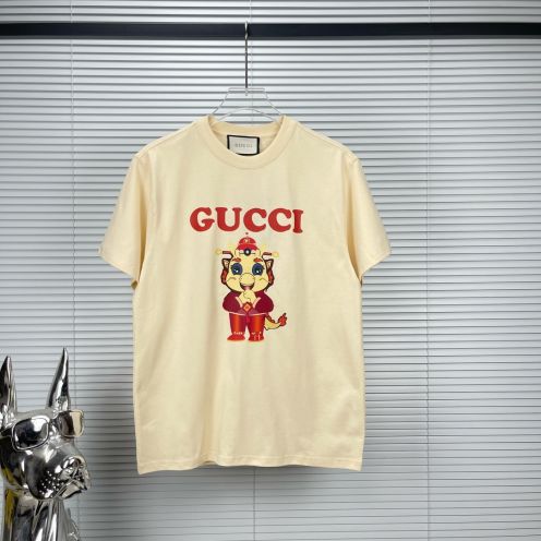 グッチn級品スーパーコピー半袖Tシャツコットンベージュ柔らかい花柄