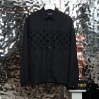 ルイヴィトン ワイシャツスーパーコピートップス 長袖ファッション 暖かい 純綿 快適 ブラック