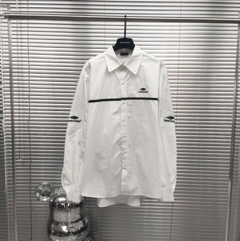 バレンシアガコピー見分け方ｎ級品 シャツ 長袖 ビジネス メンズ シンプル 男女兼用 純綿 ホワイト
