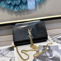 saint laurent バッグ激安通販 斜め掛けバッグ 優雅 ファッション レディースバッグ 牛革 ブラック