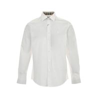 burberry トップスコピー 純綿 スリムフィット 長袖シャツ メンズ  シンプル 純色 ホワイト