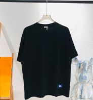 バーバリー メンズ t シャツ激安通販 純綿 新品 半袖シャツ 夏 ゆったり シンプル 2色可選 ブラック