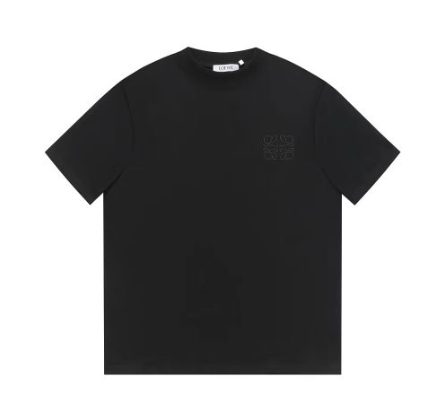 ロエベ定番人気物スーパーコピー半袖Tシャツコットンブラック柔らかい高級