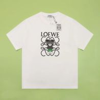 ロエベLOEWE限定スーパーコピー半袖Tシャツコットンホワイト柔らかい高級花柄