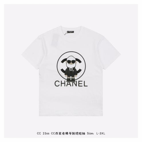 シャネルn級品スーパーコピー半袖Tシャツコットンホワイト柔らかい高級花柄