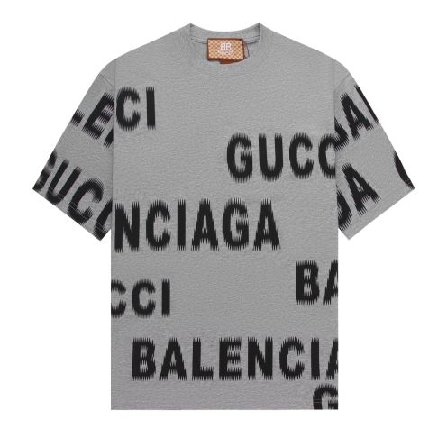 グッチGUCCI限定スーパーコピー半袖Tシャツコットングレー柔らかい高級花柄