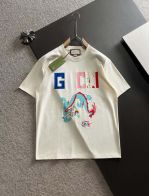 グッチGUCCI限定スーパーコピー半袖Tシャツコットンホワイト柔らかい高級花柄