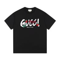 グッチ激安通販スーパーコピー半袖Tシャツコットンブラック柔らかい高級花柄