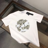 ストーンアイランド 偽物 スーパーコピー 半袖 Tシャツ コットン ホワイト 柔らかい 軽量 花柄