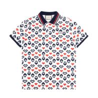 オシャレにお得100%新品グッチ総柄tシャツコピー　フルプリントのハート模様入りロゴ