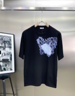 ディオール DIOR限定 スーパーコピー 半袖 Tシャツ コットン ブラック 柔らかい 高級 花柄
