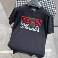 フェンディ 偽物 スーパーコピー 半袖 Tシャツ コットン ブラック 柔らかい 高級 花柄